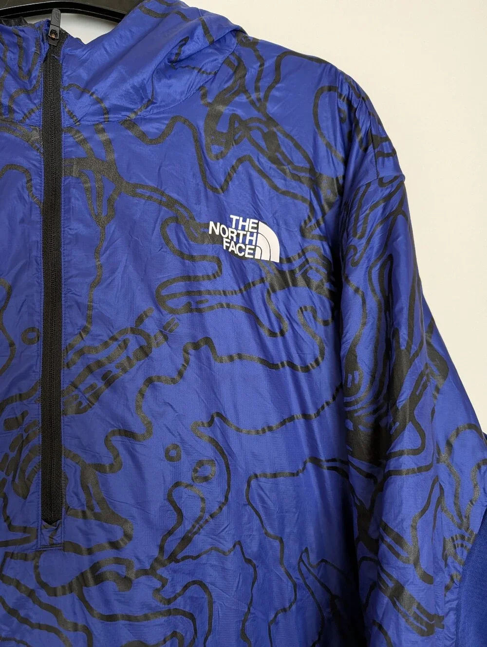 The North Face Jacket Mens XL Lapis Blue Half-Zip Windbreaker Pullover